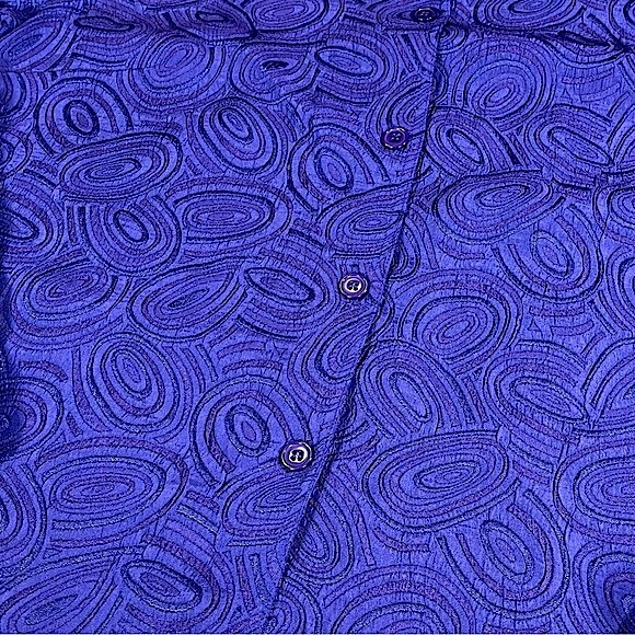 C.l.o.t.h.e.s. Size medium deep purple button down embroidered jacket/blouse EUC - Picture 4 of 12